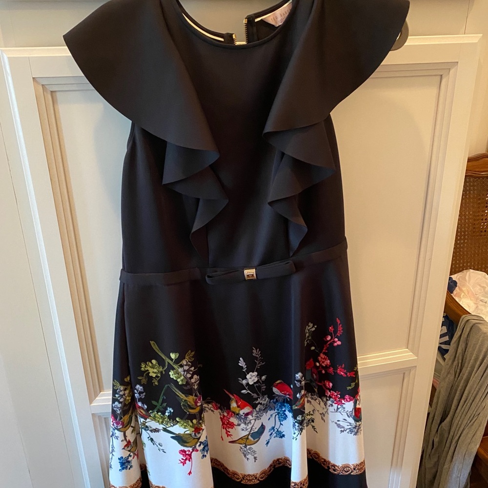 Ted Baker Scuba dress w flutter sleeves